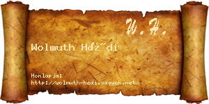 Wolmuth Hédi névjegykártya